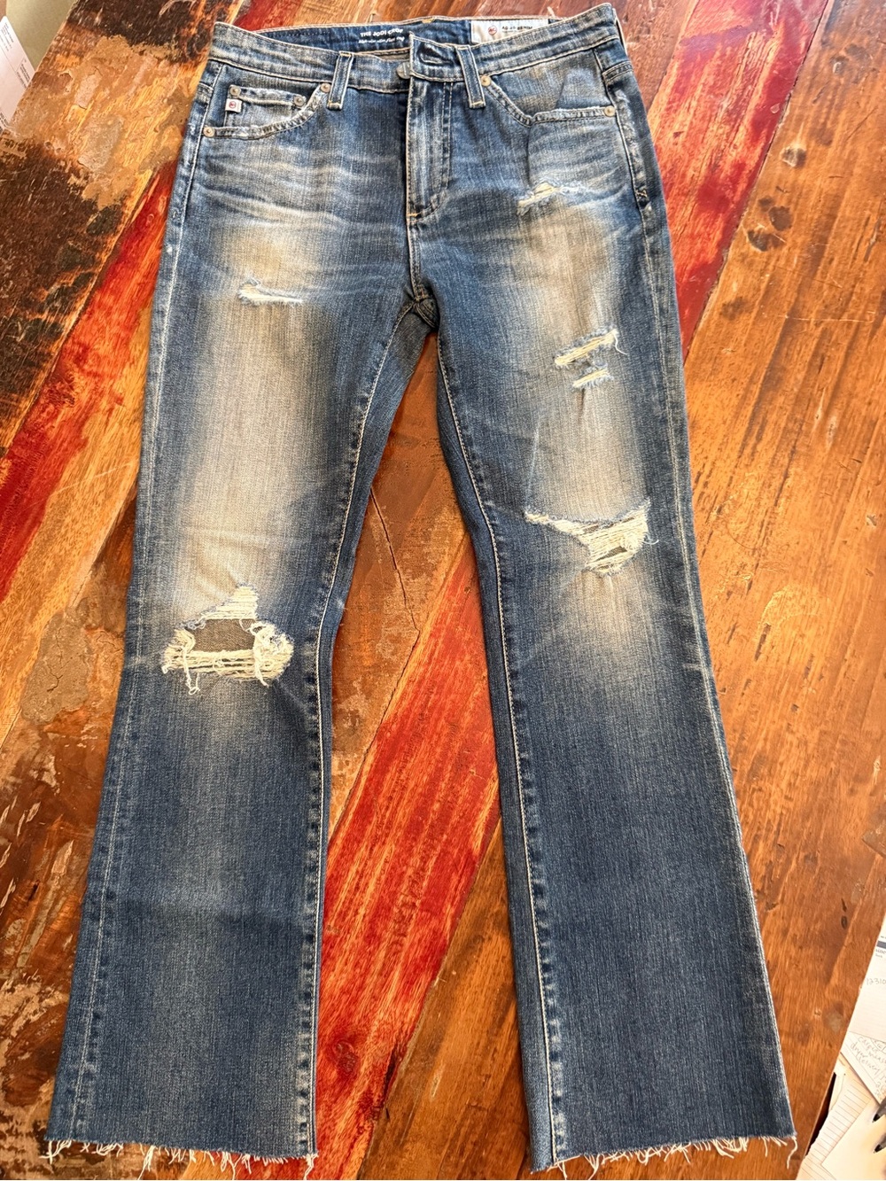 NWT AG Jodi Crop Ag-Ed High Rise Slim Flare Jeans 24R
